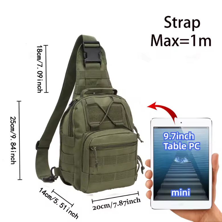 THURAM Tactical Sling Backpack – Outdoor EDC Shoulder Bag - Image 3